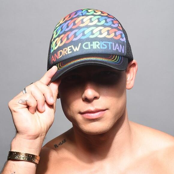 Andrew Christian Pride Chain Trucker Cap - Picture 2 of 4